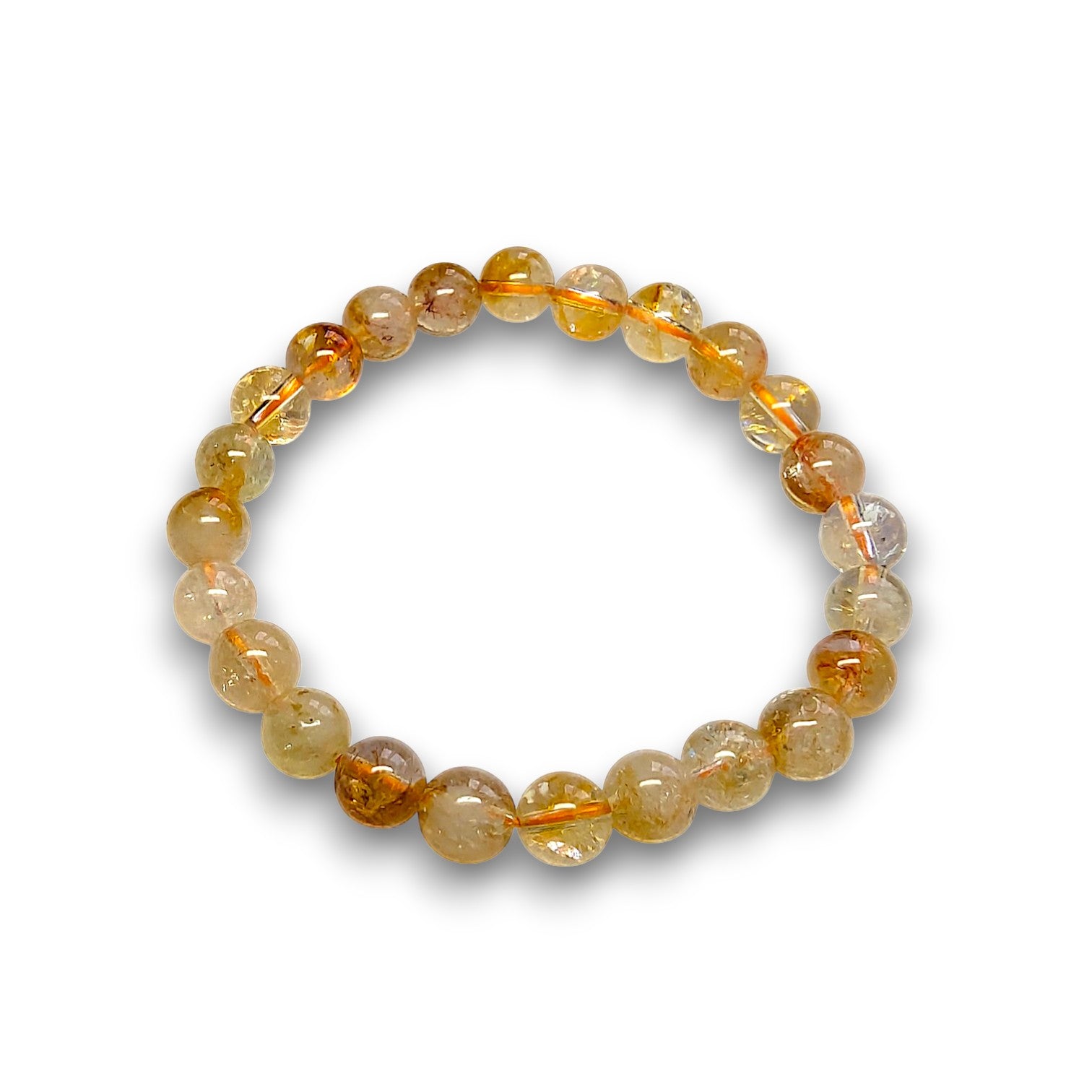 Citrine Grade 2 6mm bead bracelet, Small 15cm