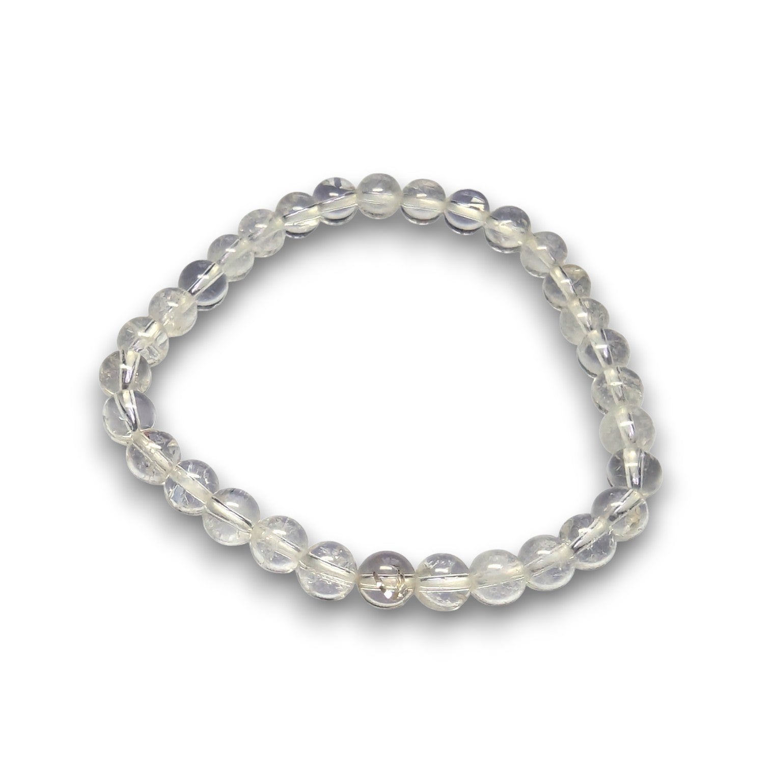 Quartz 6mm bead bracelet, Medium 18.5cm