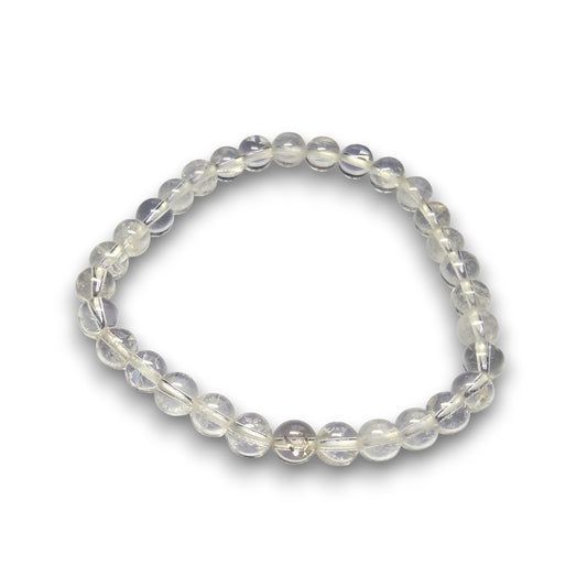 Quartz 6mm bead bracelet, Medium 18.5cm