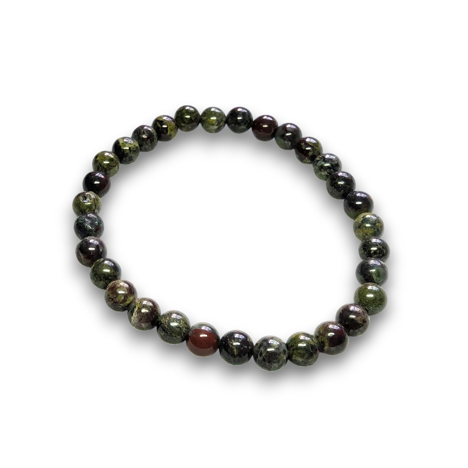 Dragon Blood Jasper 6mm bead bracelet, Medium 18.5cm