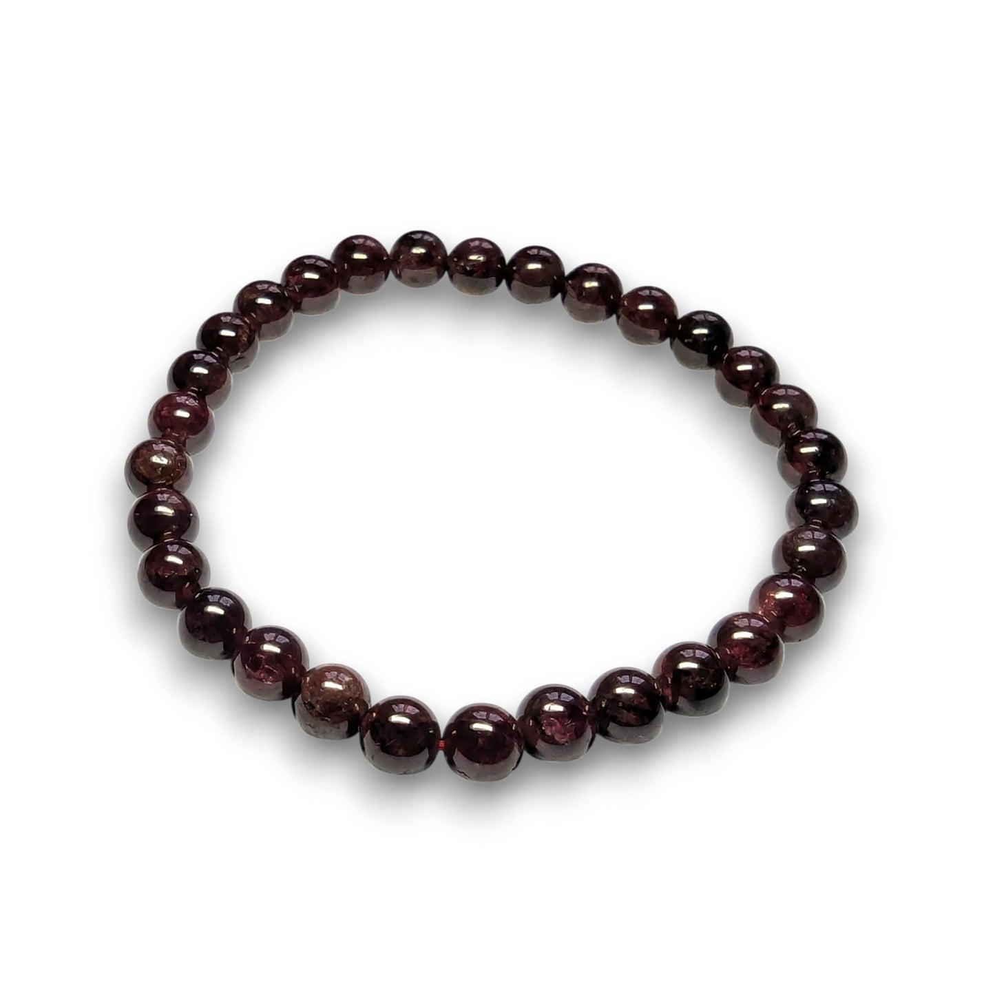 Garnet 6mm bead bracelet, Medium 18.5cm
