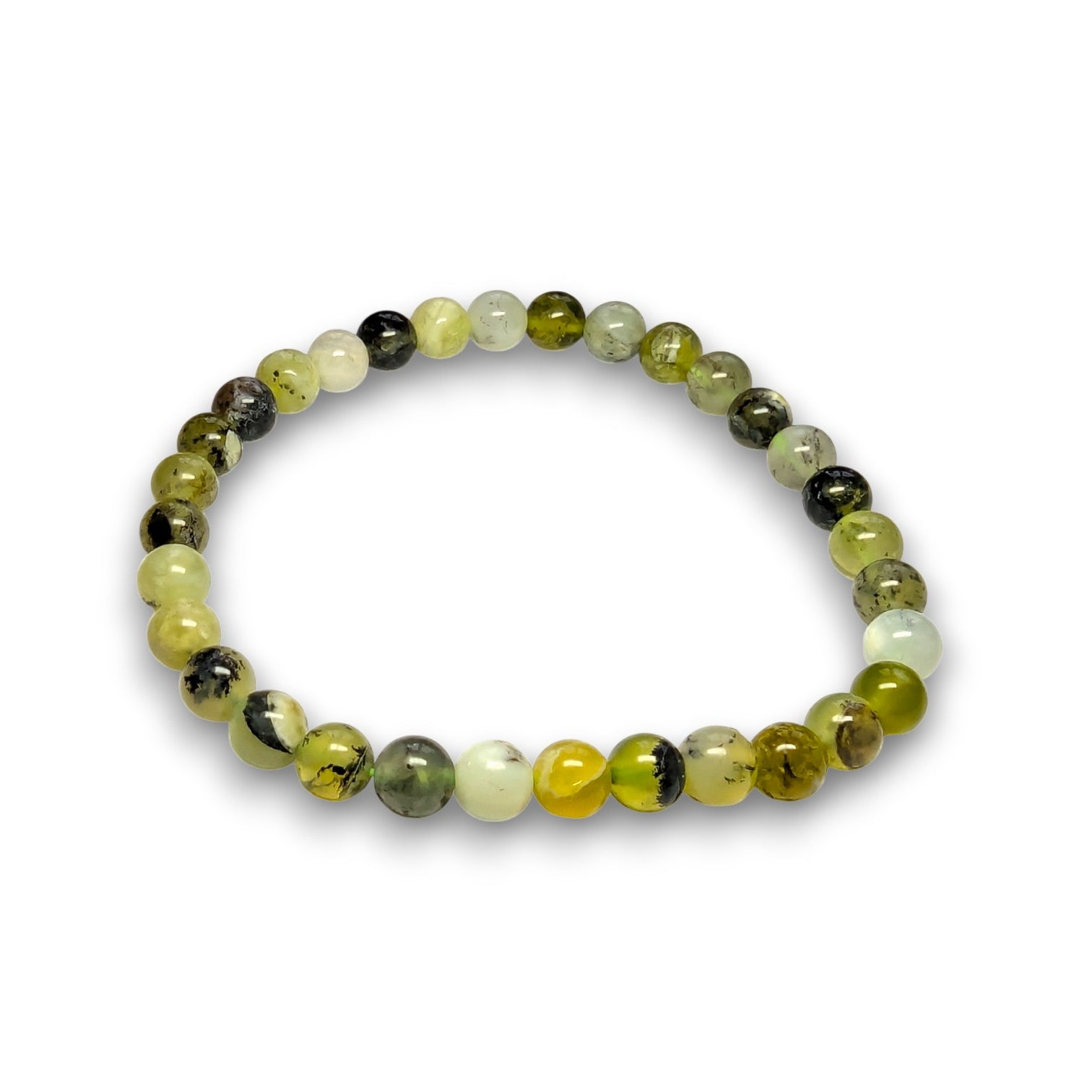 Green Opal 6mm bead bracelet, Medium 18.5cm