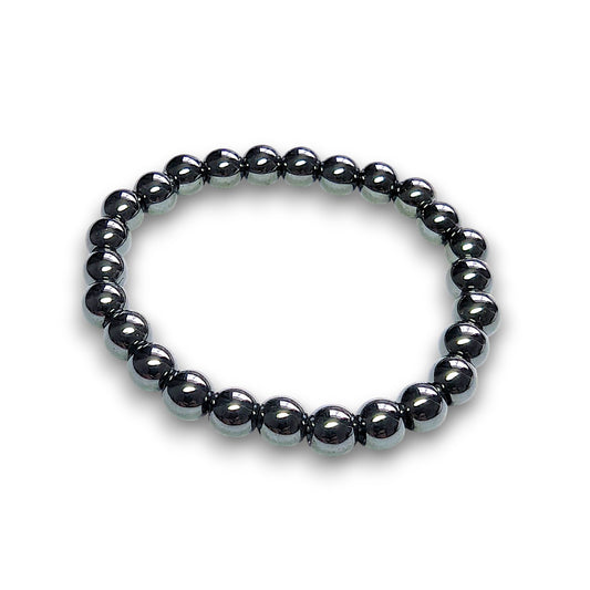 Hematite 6mm bead bracelet, Small 15cm