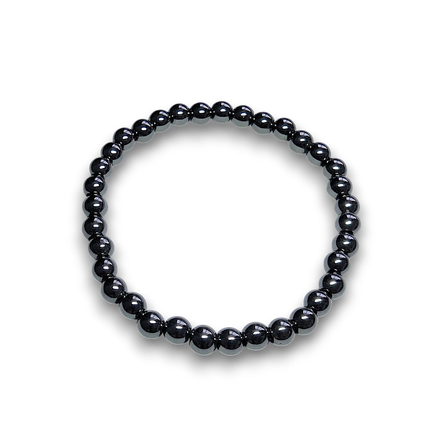 Hematite 6mm bead bracelet, Large 20.5cm