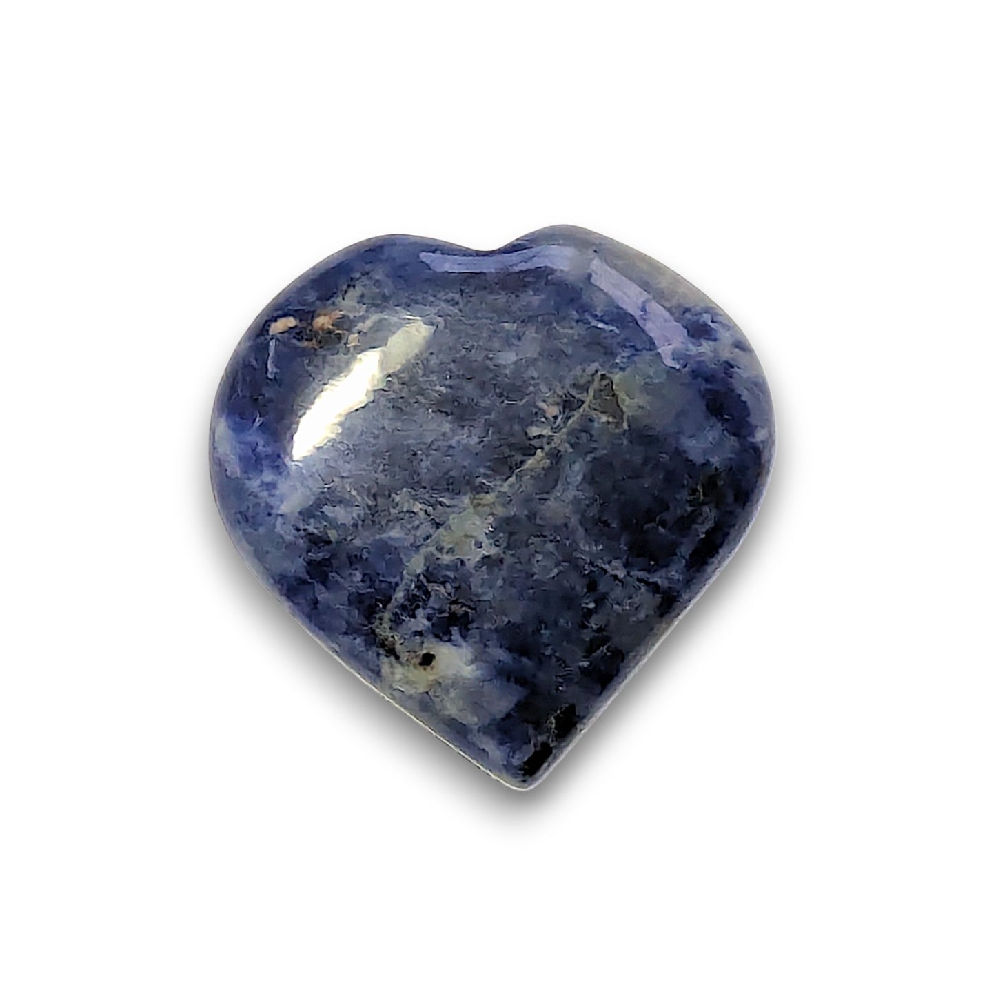 Medium Lapis Lazuli Heart Carving. Approximately 30mm tall, 32mm wide and 6mm deep.