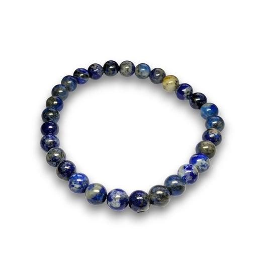 Lapis Lazuli Grade 1 6mm bead bracelet, Medium 18.5cm