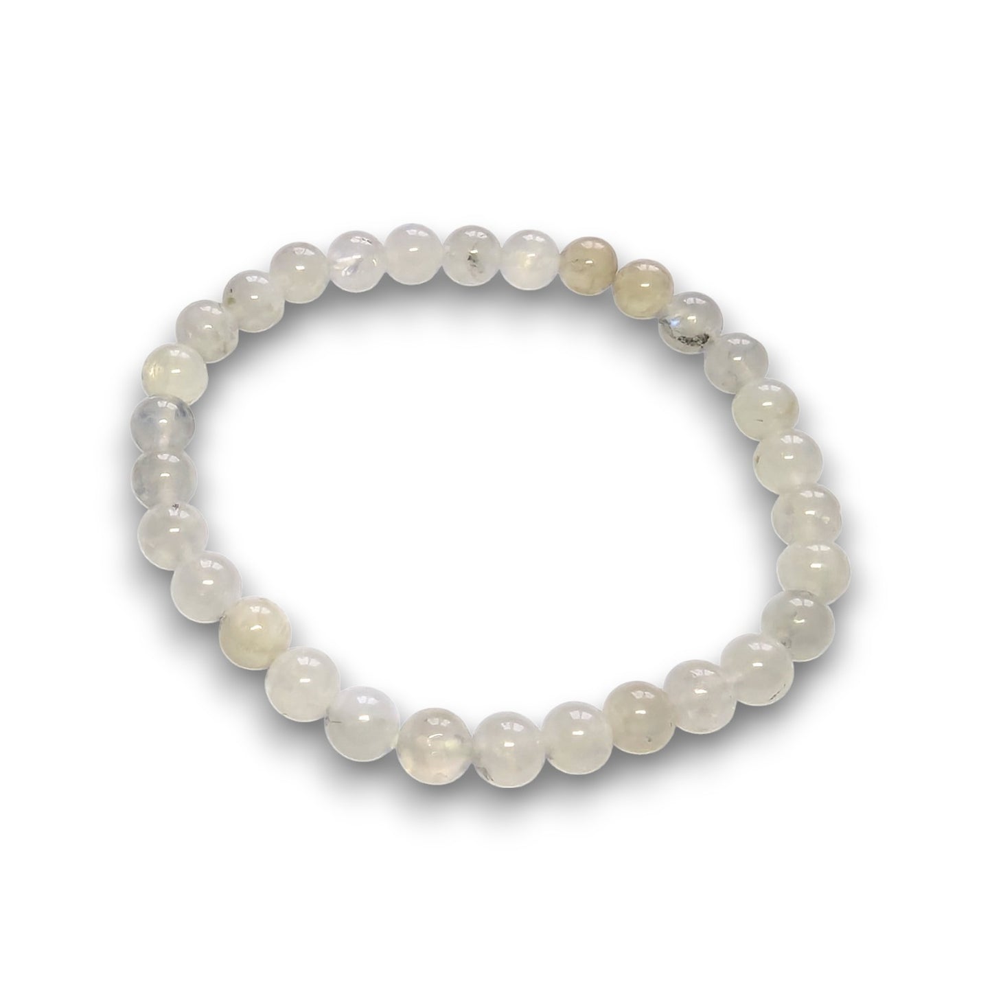 Moonstone Grade 2 6mm bead bracelet, Medium 18.5cm