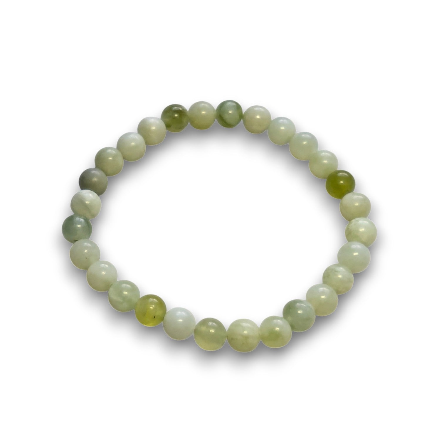New Jade (Serpentine) 6mm bead bracelet, Medium 18.5cm