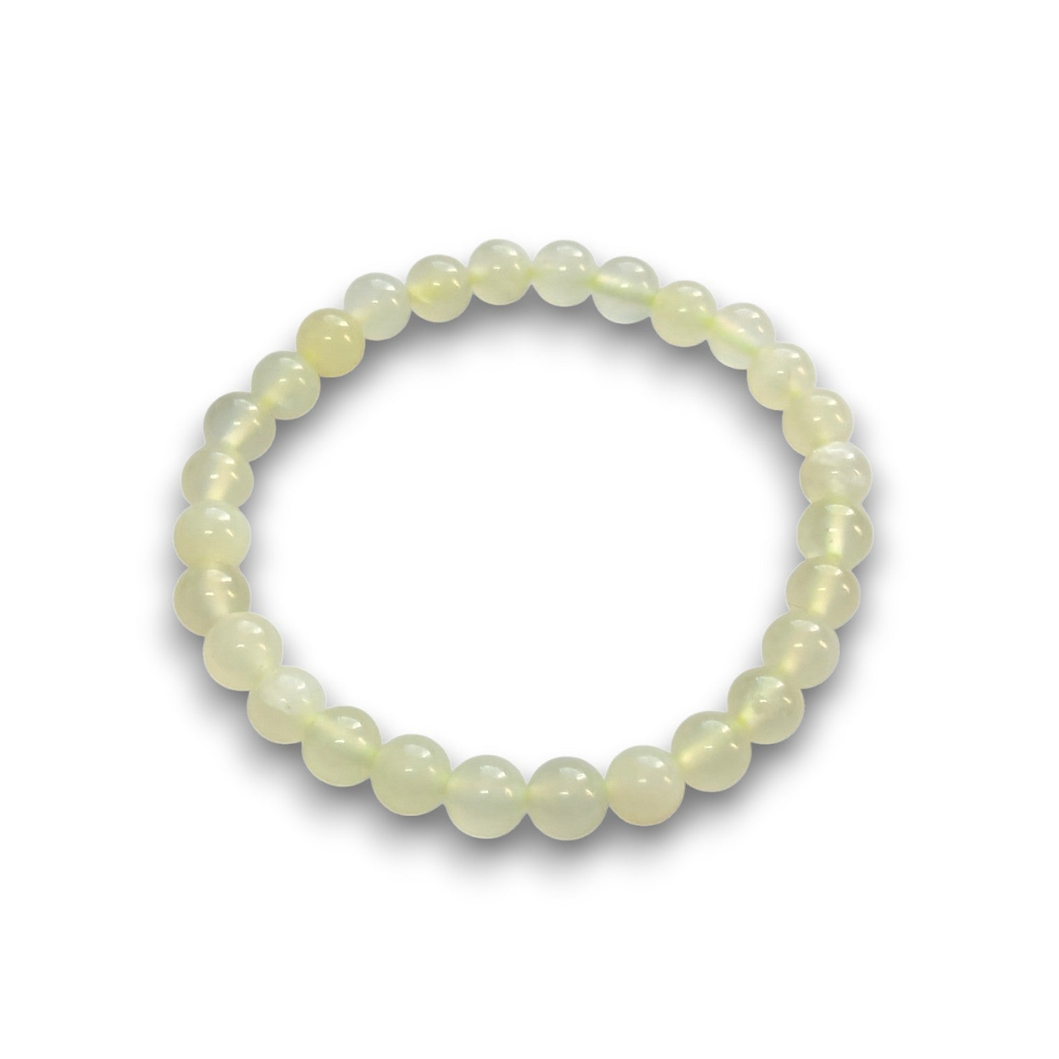 New Mountain Jade 6mm bead bracelet, Medium 18.5cm