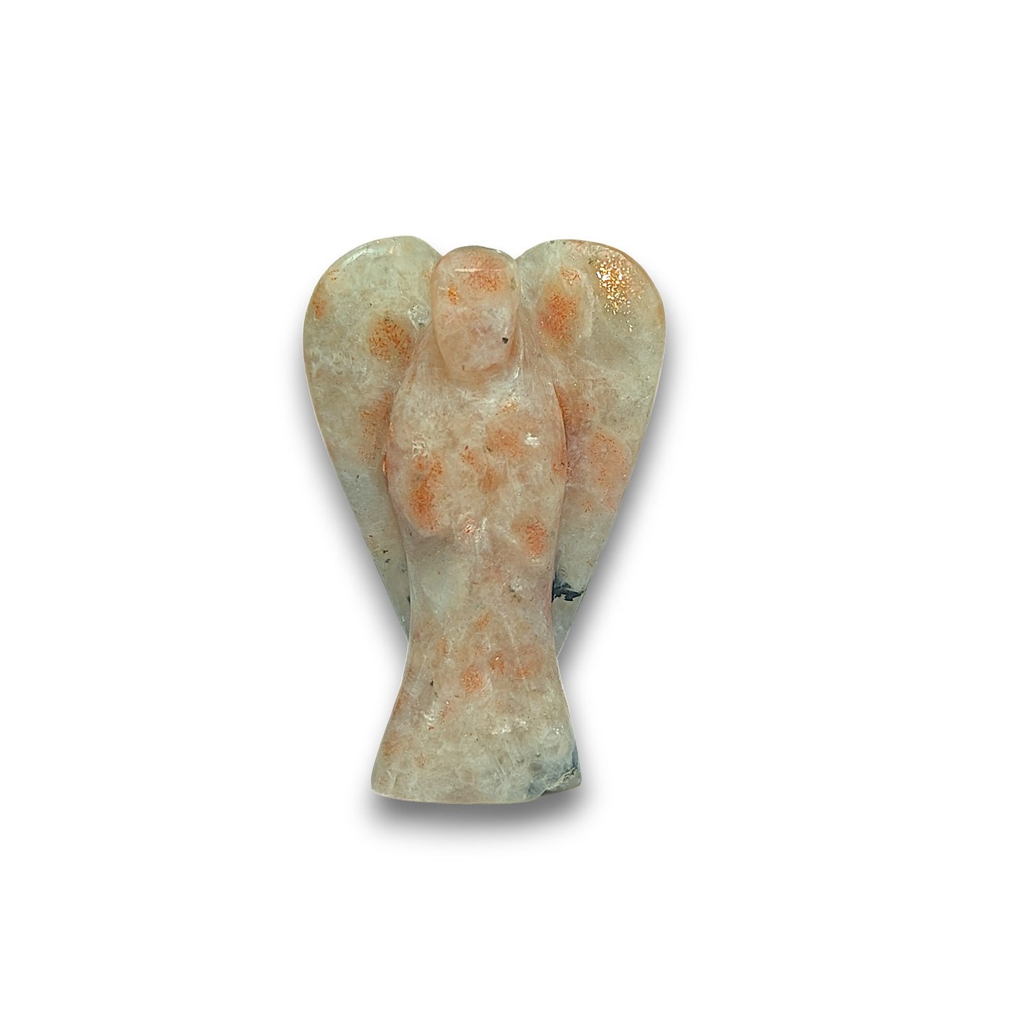 Medium Sunstone Angel Carving. Medium 50mm tall hand carved Angel.