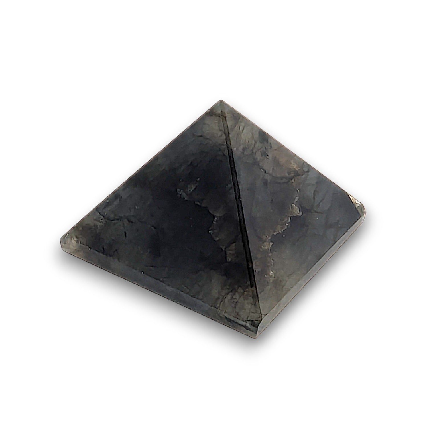 Small Labradorite Pyramid. Our small pyramids approximately have a 35mm x 35mm base and an overall height of 30mm.