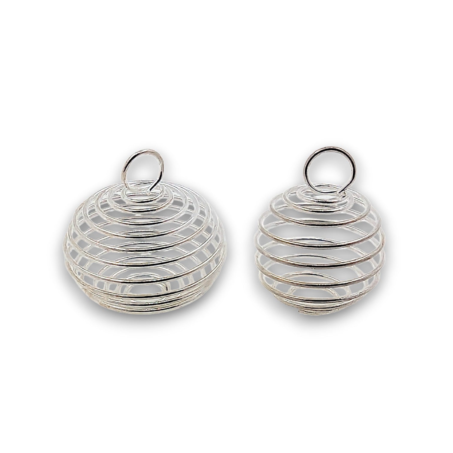 Plated Spiral Cages - Pack of 100. These plated spiral cages are practical jewellery components designed to securely hold.