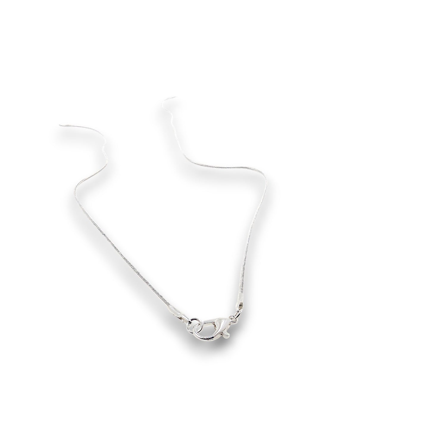Silver Plated Snake chains, 1.25mm - Pack of 10. Silver-plated snake chains with lobster clasp fastening, 1.25mm thick.