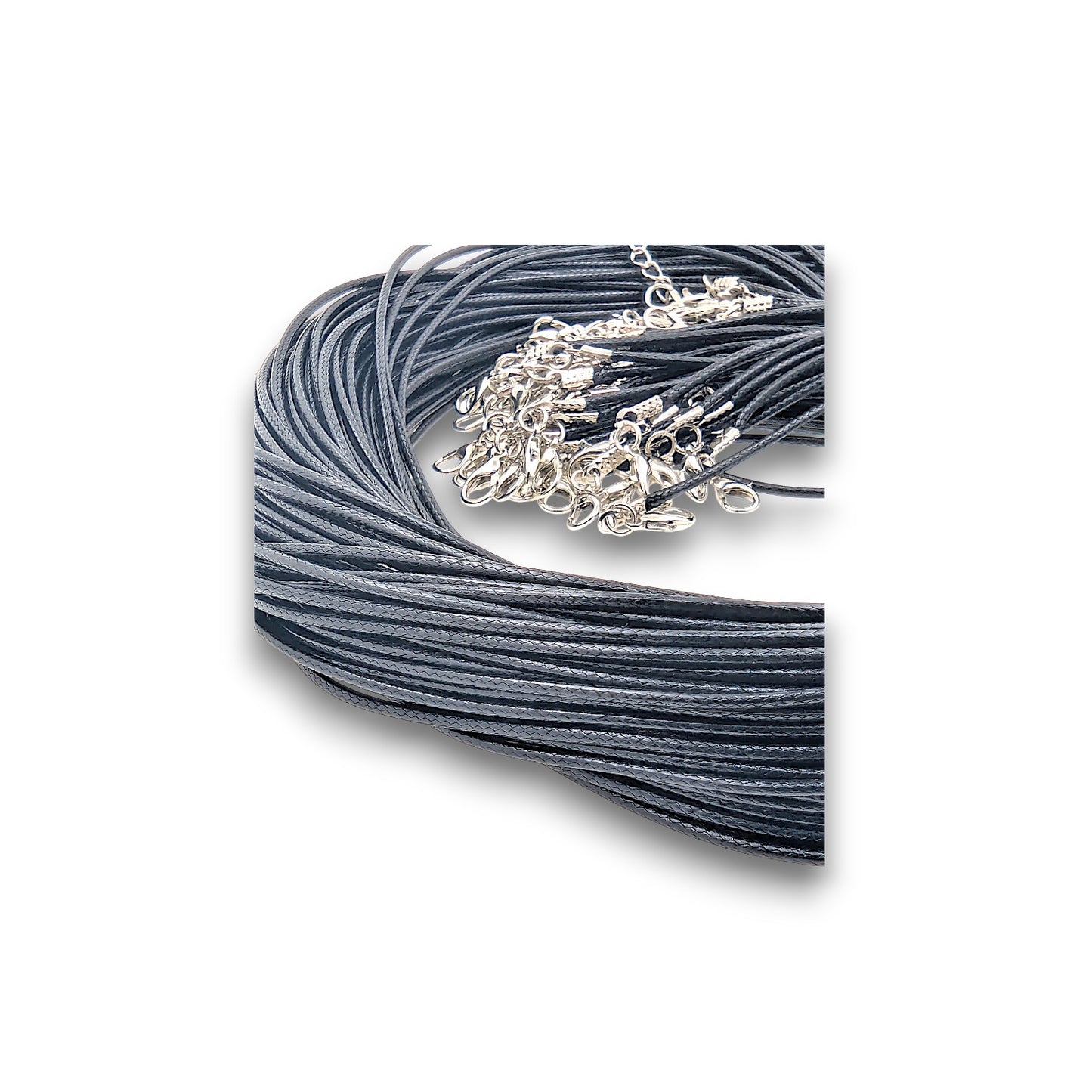 Corded Necklace 45cm plus Extender and Lobster Clasp - Pack of 100. Corded Necklace 45cm plus Extender and Lobster Clasp (18.