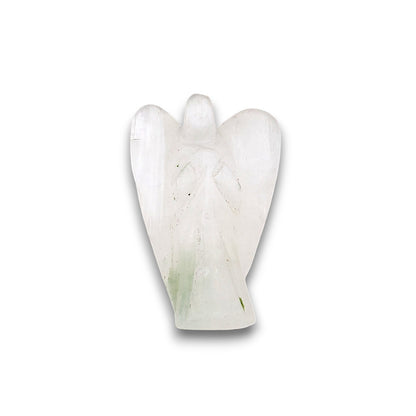 Small Selenite Angel Carving. Small hand-carved angel approximately 25mm in height.