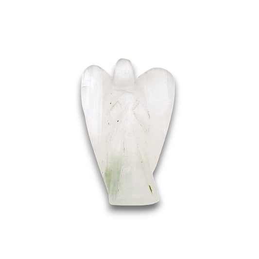 Small Selenite Angel Carving. Small hand-carved angel approximately 25mm in height.