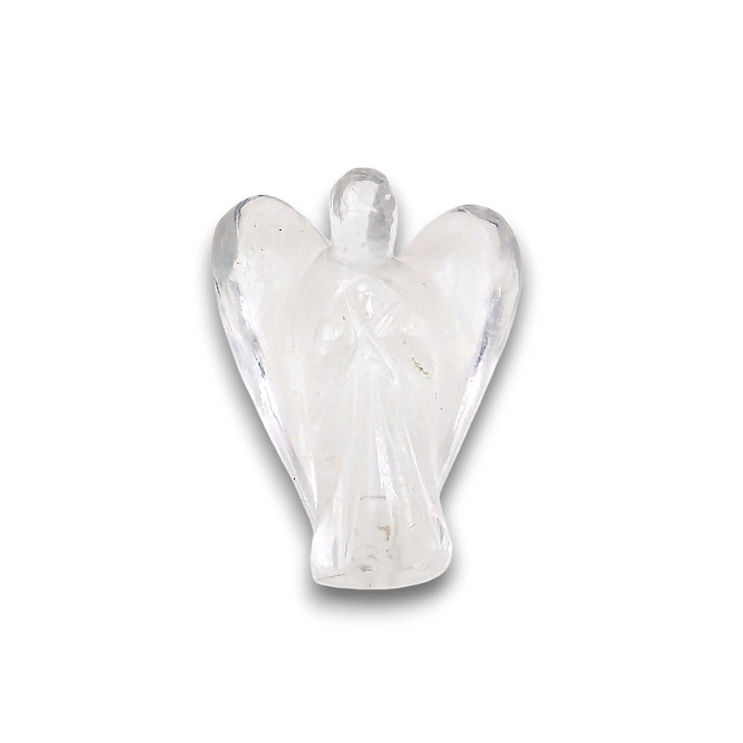 Small Quartz Angel Carving. Small hand-carved angel approximately 25mm in height.