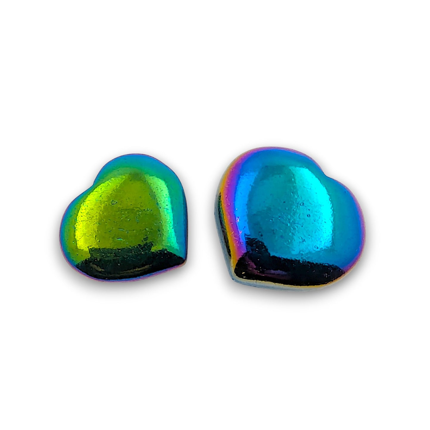 Titanium Aura Heart Carving - Pack of 6. Tanzine Aura hand carved hearts approximately 28mm in height and width.