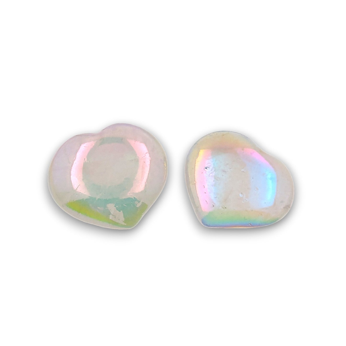 Angel Aura Heart Carving - Pack of 6. Angel Aura hand carved hearts approximately 28mm in height and width.