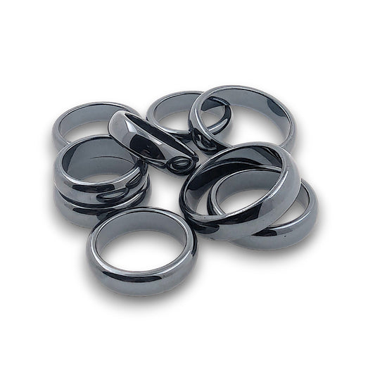 Hematite rings, mixed sizes
