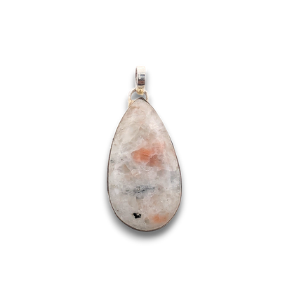 Sunstone Sterling Silver Pendant. 925 sterling silver pendant, approximately 35mm × 20mm.