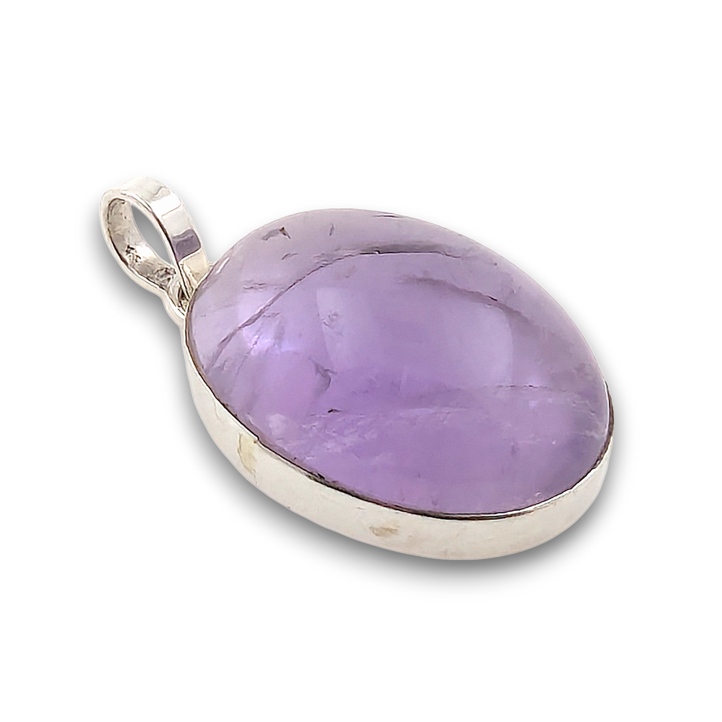 Amethyst Sterling Silver Pendant. 925 sterling silver pendant, approximately 25mm × 20mm.