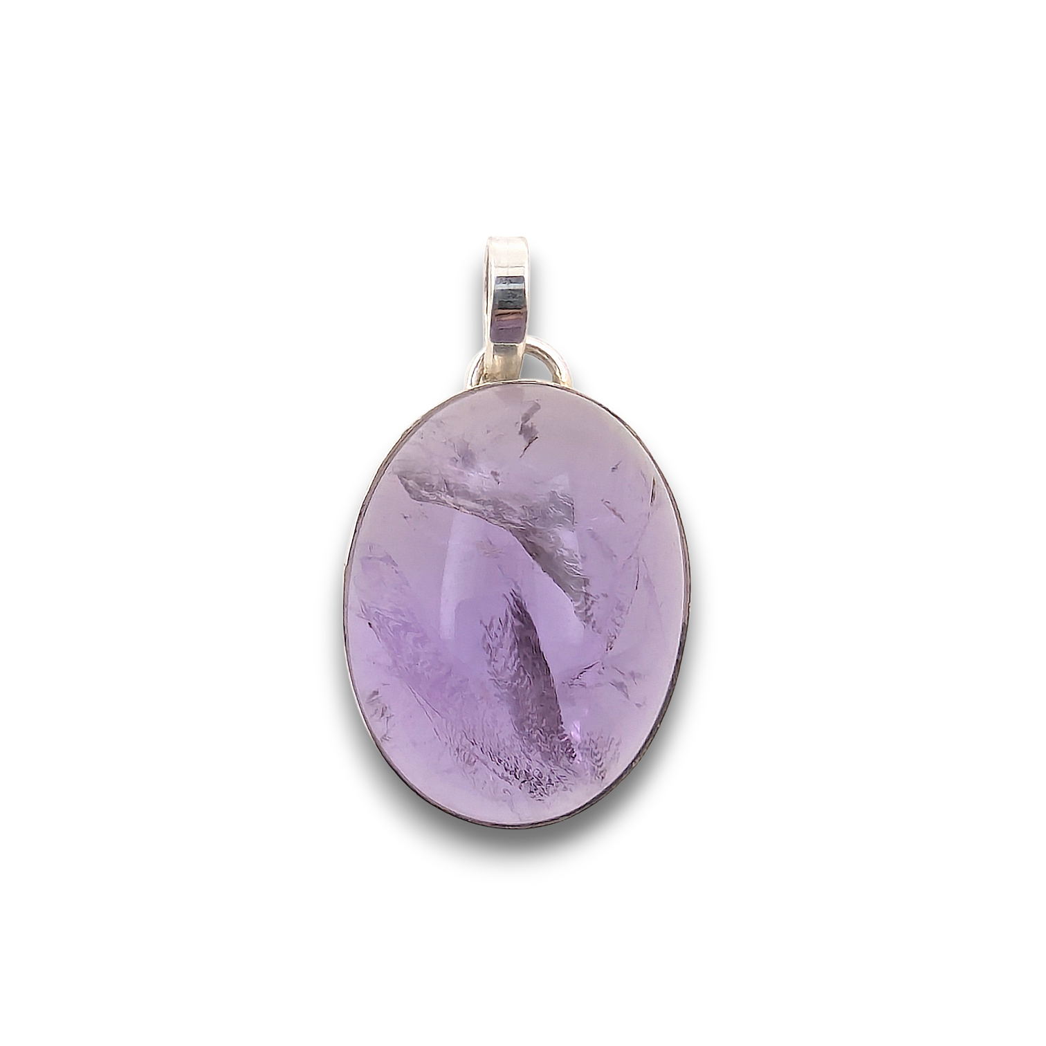 Amethyst Sterling Silver Pendant. 925 sterling silver pendant, approximately 25mm × 20mm.
