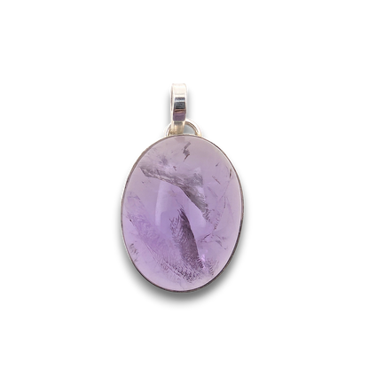 Amethyst Sterling Silver Pendant. 925 sterling silver pendant, approximately 25mm × 20mm.
