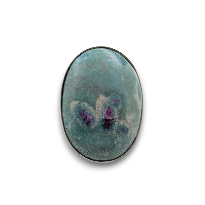Ruby in Fuchsite Sterling Silver Ring. 925 sterling silver ring, approximately 43mm x 31mm.