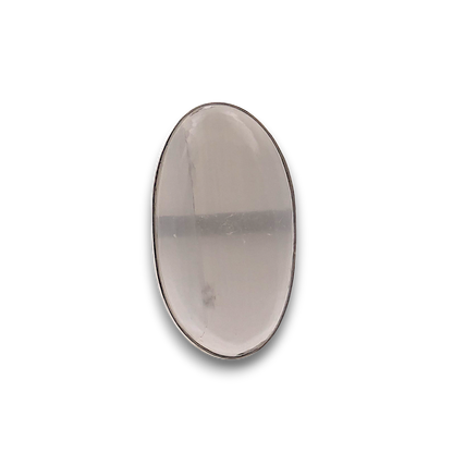 Selenite Sterling Silver Ring. 925 sterling silver ring, approximately 41mm x 23mm. The ring is a size R and weighs 15.3g.