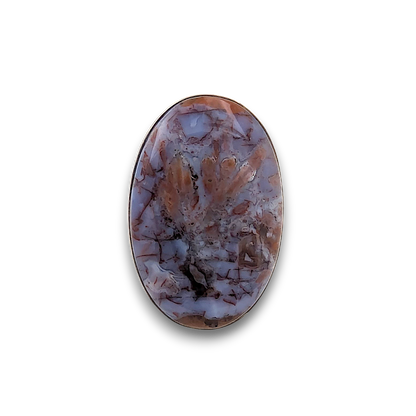 Cherry Blossom Agate Sterling Silver Ring. 925 sterling silver ring, approximately 38mm x 25mm.