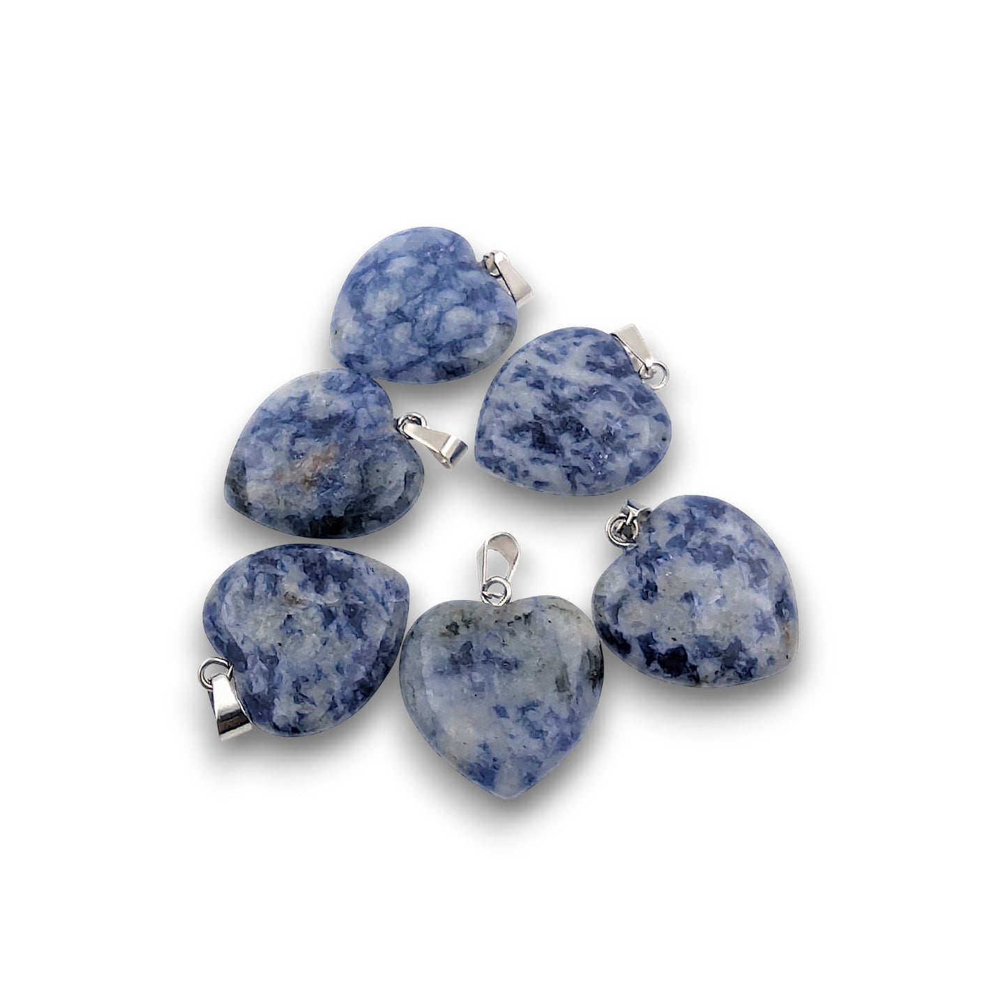 Small Sodalite Heart Pendants - Pack of 6