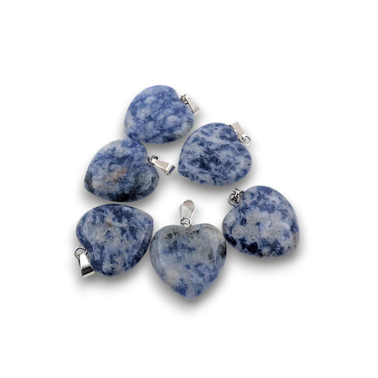 Small Sodalite Heart Pendants - Pack of 6