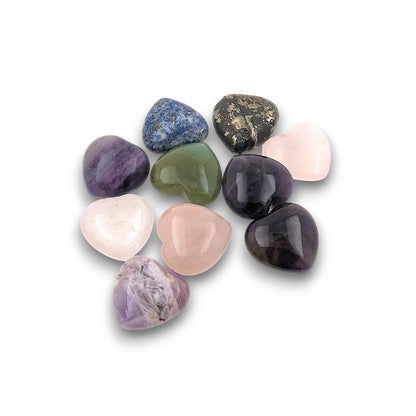 20mm Assorted Puff Hearts - Pack of 10