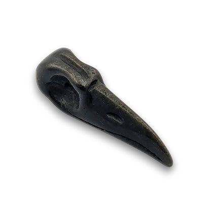 Obsidian Raven Skull Carving