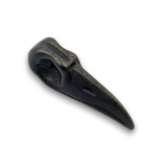 Obsidian Raven Skull Carving