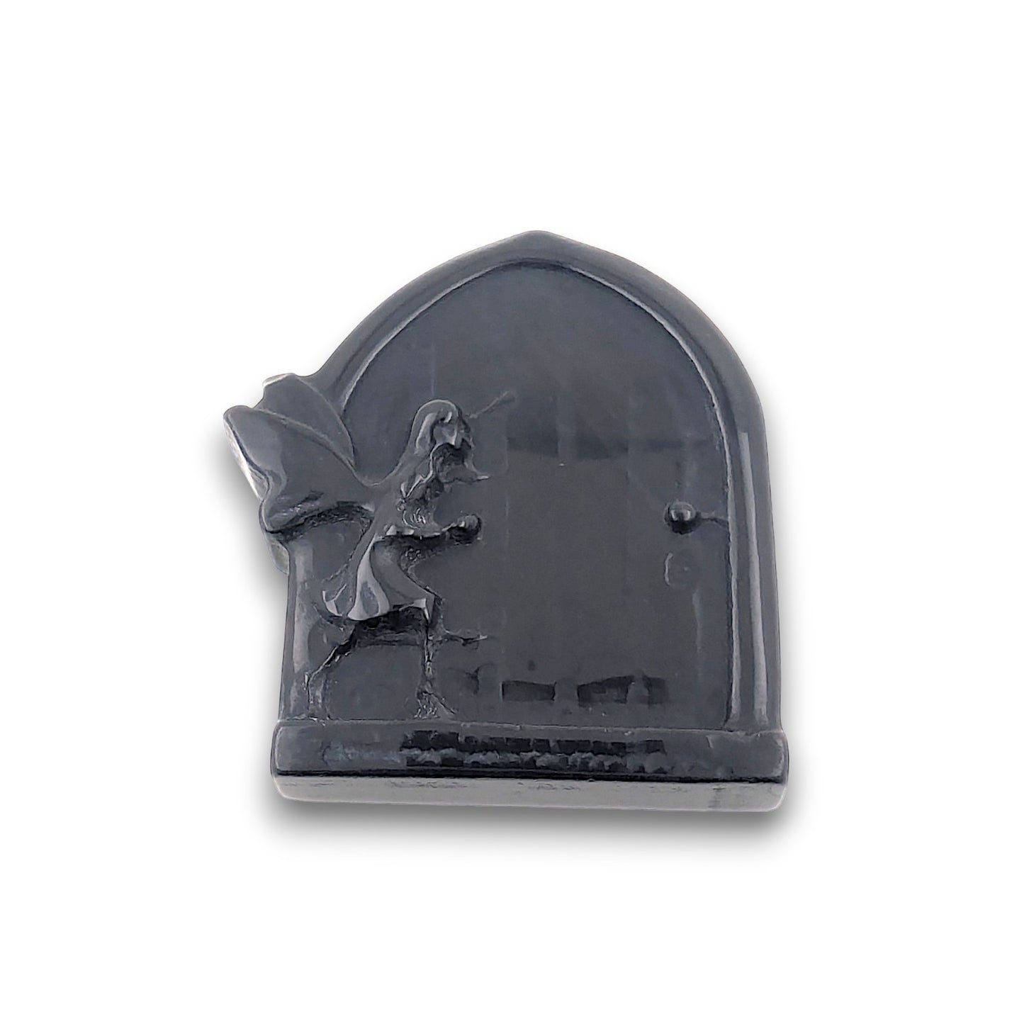 Large Obsidian Fairy Door Carving