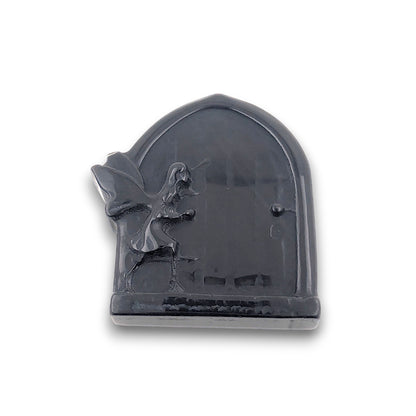 Large Obsidian Fairy Door Carving