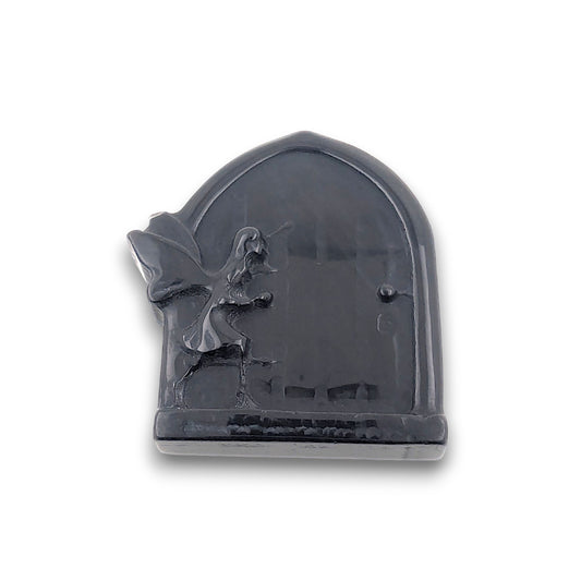 Large Obsidian Fairy Door Carving