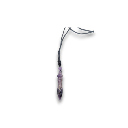 Amethyst Pendulum Necklace