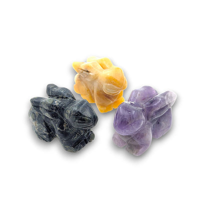 Assorted Gemstone Hares - Pack of 3