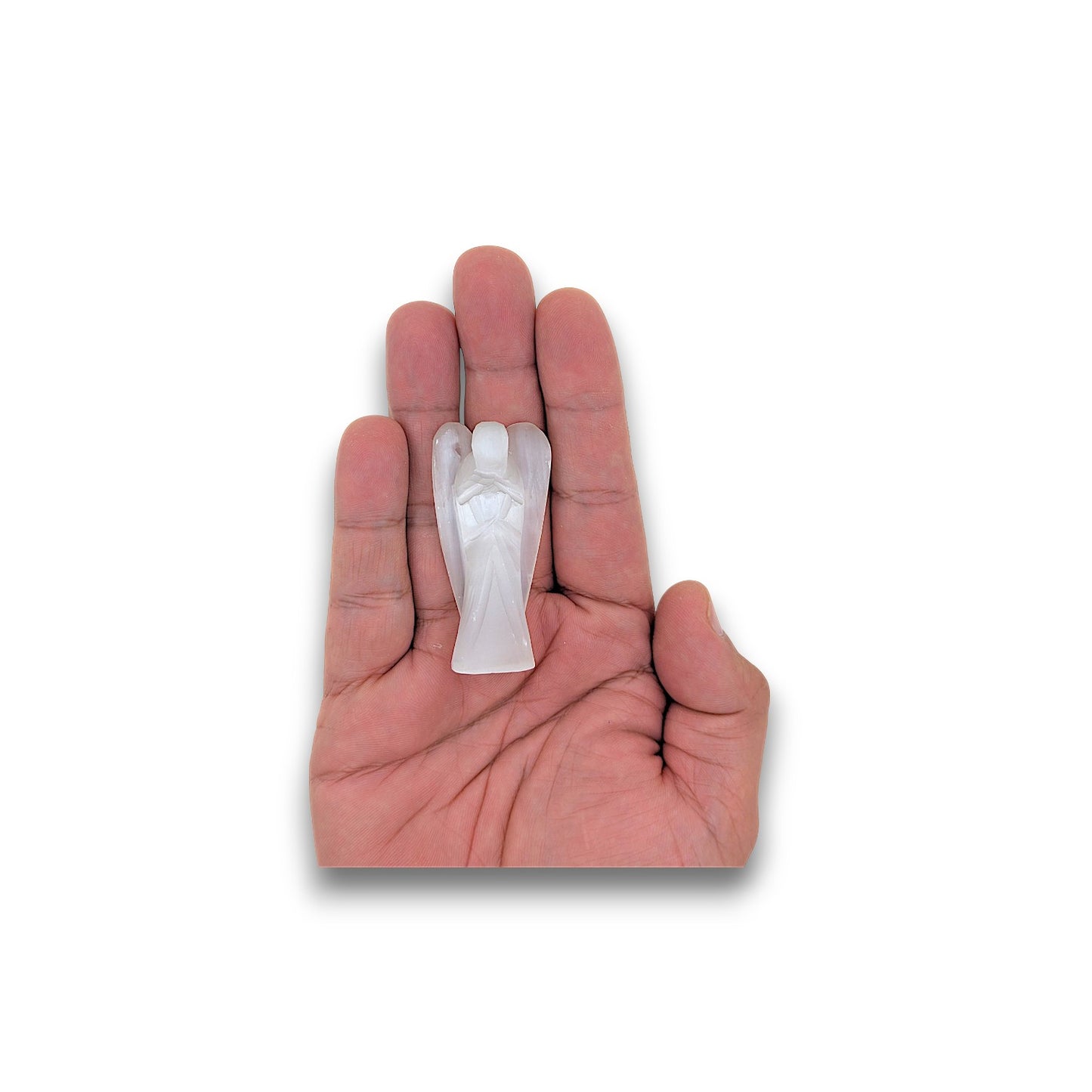 Medium Selenite Angel Carving