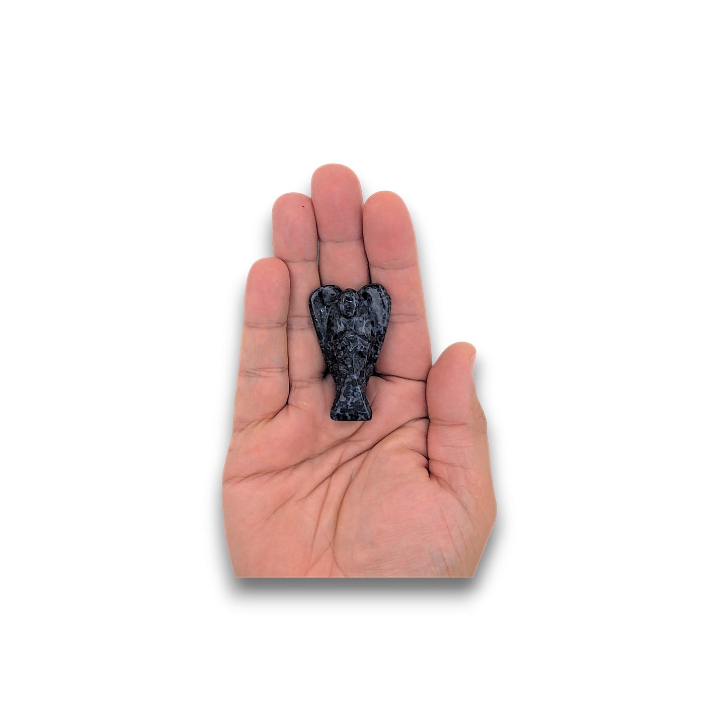 Medium Larvikite Angel Carving