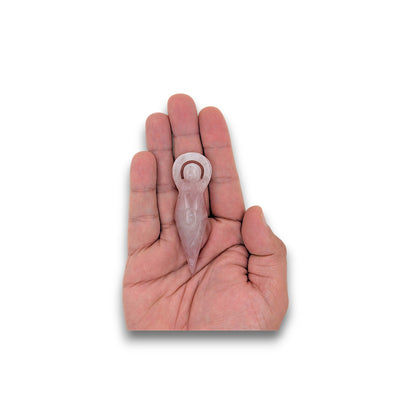 XL Rose Quartz Goddess Carving