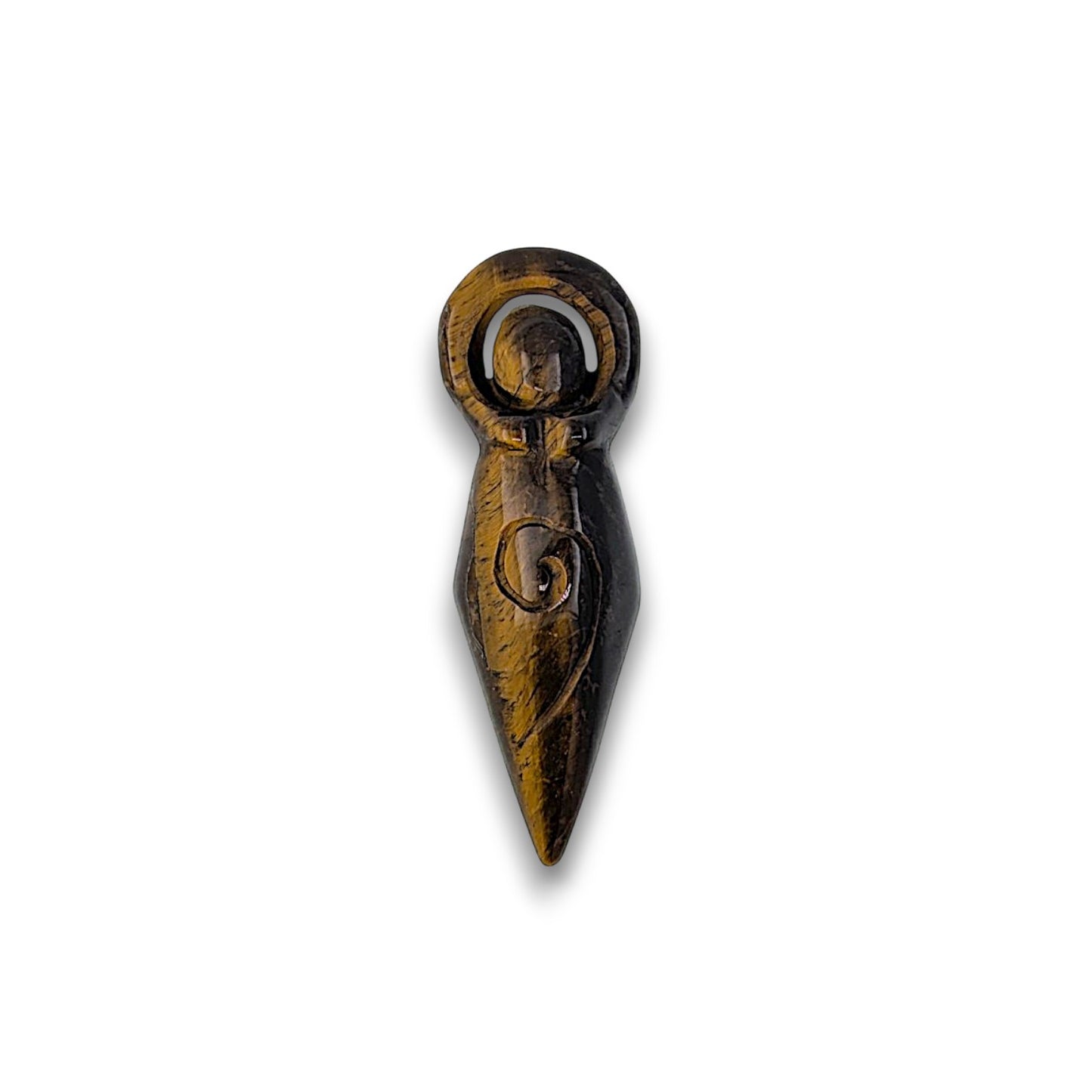 XL Tiger Eye Goddess Carving