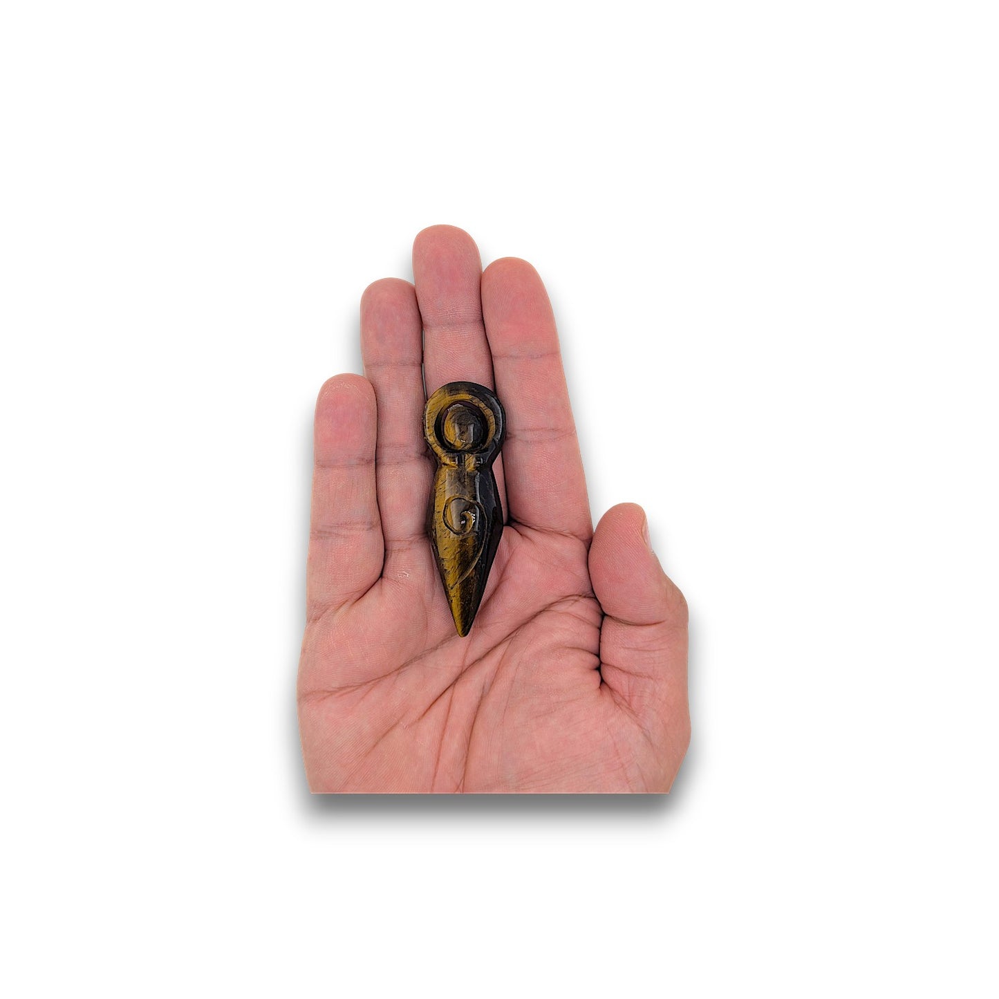XL Tiger Eye Goddess Carving