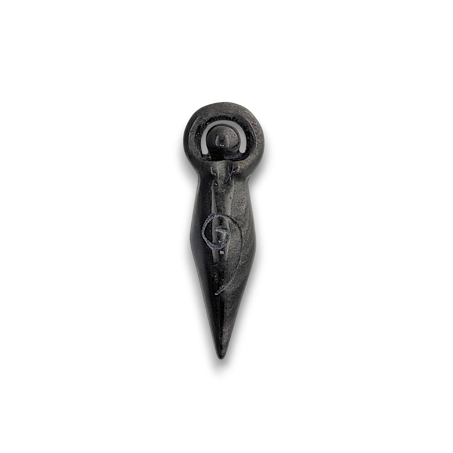 XL Silver Sheen Obsidian Goddess Carving
