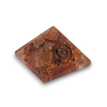 Small Carnelian Orgonite Pyramid - Pack of 5