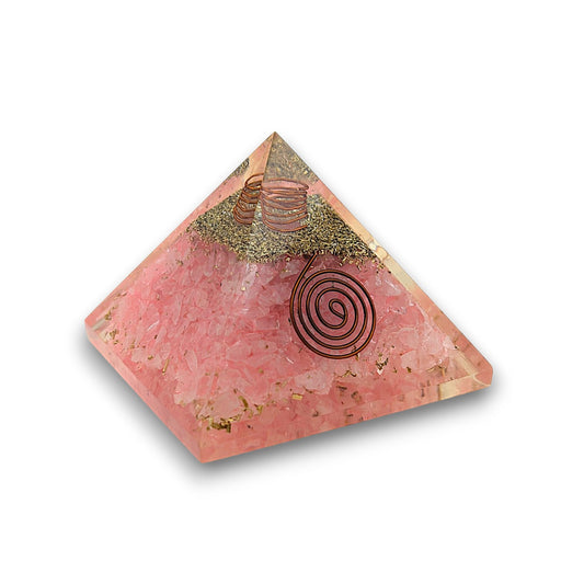 Medium Rose Quartz Orgonite Pyramid