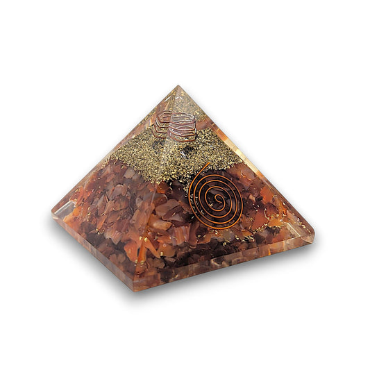 Medium Carnelian Orgonite Pyramid